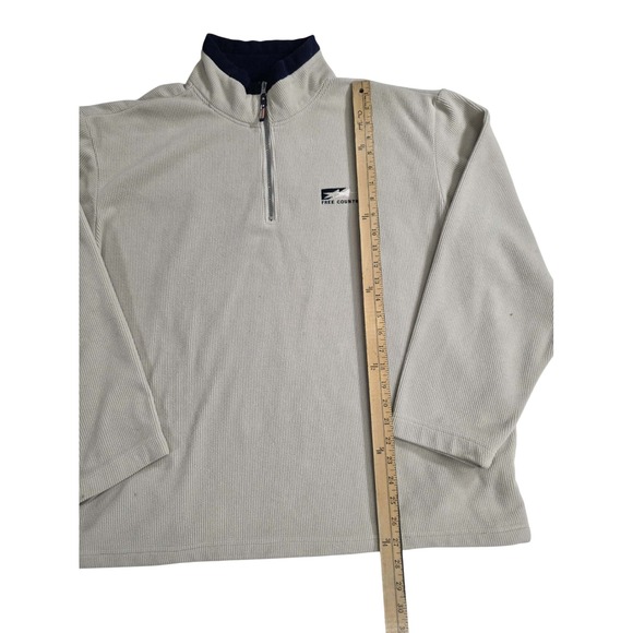 VTG FREE COUNTRY Y2K Half Zip Fleece Pullover Mock Neck Gorpcore Cozy Sweater XL - Picture 11 of 13